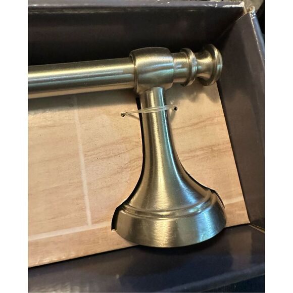 Better Homes & Gardens Safford Satin Nickel Finish Towel Bar Rack with Hardware - Picture 4 of 9